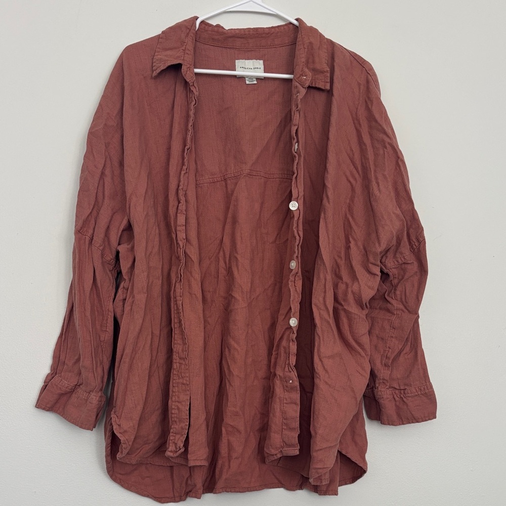 American Eagle Outfitters Terracotta Shirt - Picture 1 of 3